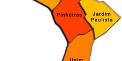 Χάρτης της Pinheiros υπο-νομού
