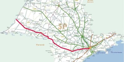 Χάρτης της Raposo Tavares εθνική οδό - SP 270