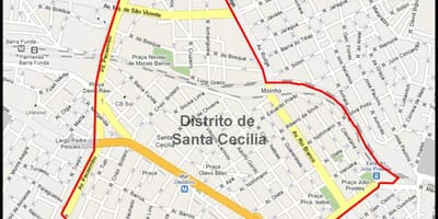 Χάρτης της Santa Cecília Σάο Πάολο