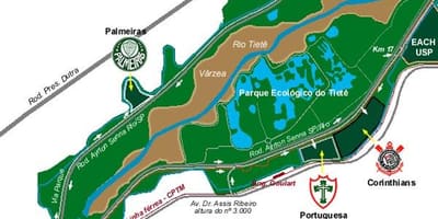 Χάρτης της Tiete Ecological Park