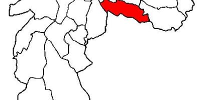 Χάρτης της Vila Πρθδεντε υπο-νομού, Σάο Πάολο