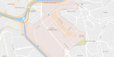 Χάρτης της Vila Leopoldina, São Paulo