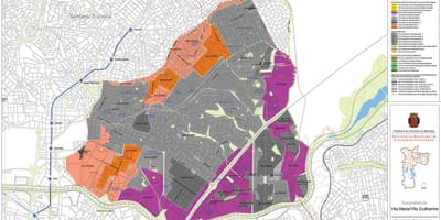 Χάρτης της Vila Maria, São Paulo - Κατάληψη του εδάφους