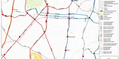 Χάρτης της Vila Mariana Σάο Πάολο - Δημόσιες συγκοινωνίες